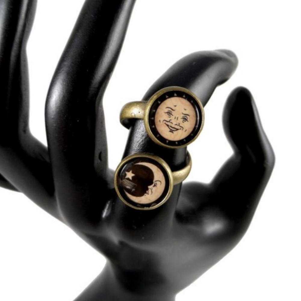 Bronze Sun & Moon Ring